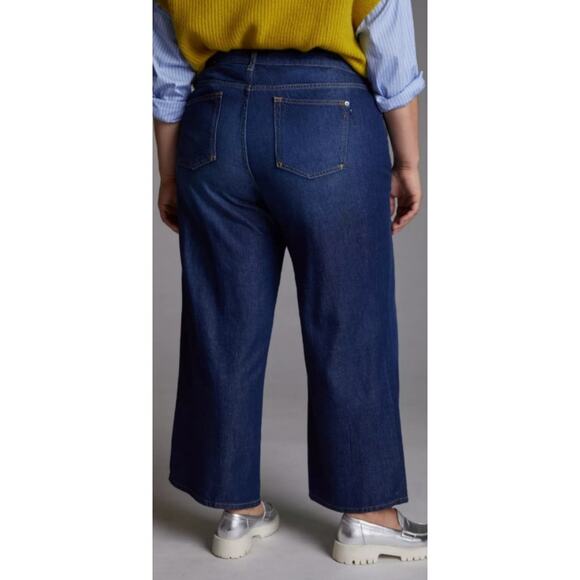 Pilcro Anthropologie The Annie Wide Leg Jean Dark Wash Size 31 Petite - Picture 2 of 7